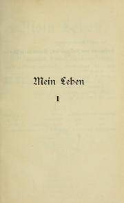 Cover of: Mein Leben by August Heinrich Hoffmann von Fallersleben