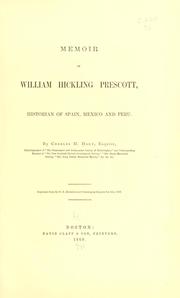Cover of: Memoir of William Hickling Prescott, historian... | C. H. Hart