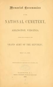 Cover of: Memorial ceremonies at the National cemetery, Arlington, Virginia.