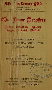 Cover of: The Minor Prophets by S. R. Driver