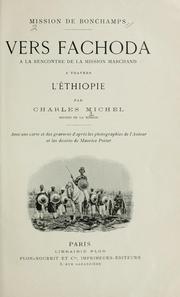 Cover of: Mission de Bonchamps: Vers Fachoda à la rencontre de la mission Marchand à travers l'Éthiopie.