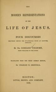 Cover of: modern representations of the life of Jesus.