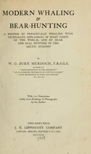 Cover of: Modern whaling & bear-hunting: a record of present-day whaling with up-to-date appliances in many parts of the world, and of bear and seal hunting in the Arctic regions
