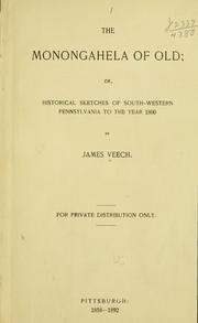 Cover of: The Monongahela of old by James Veech