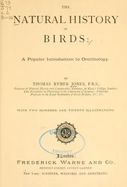 Cover of: The natural history of birds by Jones, Thomas Rymer, Jones, Thomas Rymer