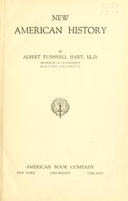 Cover of: New American history by Albert Bushnell Hart