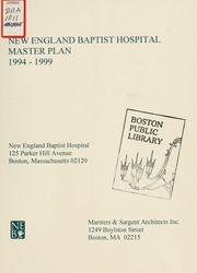 Cover of: New England baptist hospital master plan 1994-1999.