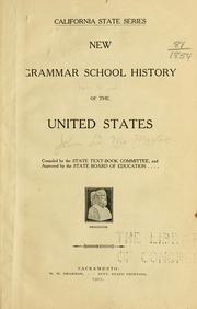 Cover of: New grammar school history of the United States