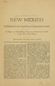Cover of: New Mexico: A defence of the people and country