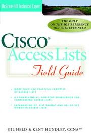 Cover of: Cisco Access Lists Field Guide