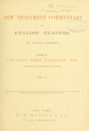 Cover of: New Testament commentary for English readers