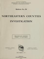 Cover of: Northeastern counties investigation.