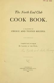 Cover of: The North end club cook book. by North end club, Chicago