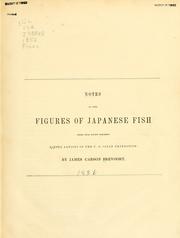 Cover of: Notes on some figures of Japanese fish: taken from recent specimens by the artists of the U. S. Japan expedition