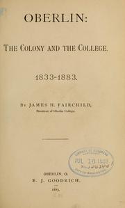 Cover of: Oberlin by James Harris Fairchild