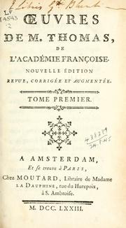 Cover of: Oeuvres. by Antoine Léonard Thomas
