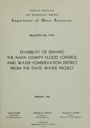 Cover of: Feasibility of serving the Napa County Flood Control and Water Conservation District from the State water project.