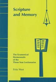 Cover of: Scripture and memory by Fritz West