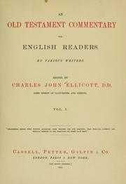 Cover of: Old Testament commentary for English readers