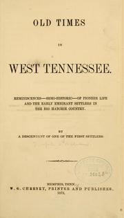 Cover of: Old times in west Tennessee