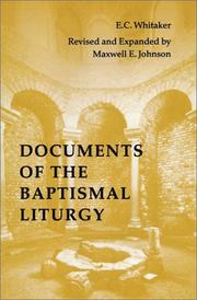 Cover of Documents of the Baptismal Liturgy (Pueblo Books) by e. c. whitaker,maxwell e. johnson