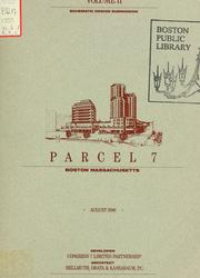Cover of: Parcel 7, Boston, Massachusetts: schematic design submission. by Congress 7 Limited Partnership.