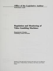 Cover of: Performance audit report by Montana. Legislature. Office of the Legislative Auditor., Montana. Legislature. Office of the Legislative Auditor.