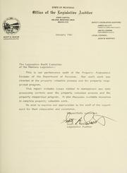 Cover of: Performance audit report by Montana. Legislature. Office of the Legislative Auditor., Montana. Legislature. Office of the Legislative Auditor.