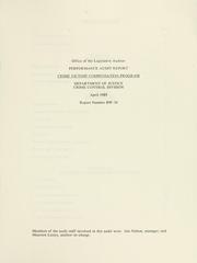 Cover of: Performance audit report by Montana. Legislature. Office of the Legislative Auditor., Montana. Legislature. Office of the Legislative Auditor.