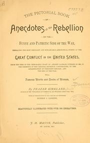 Cover of: pictorial book of anecdotes of the rebellion