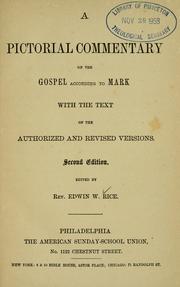 Cover of: pictorial commentary on the Gospel according to Mark: with the text of the Authorized and Revised versions