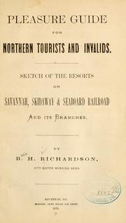 Cover of: Pleasure Guide for Northern Tourists and Invalids by Beale H. Richardson