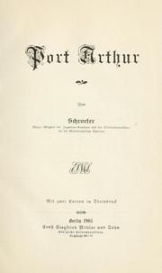 Cover of: Port Arthur by Johannes Schroeter