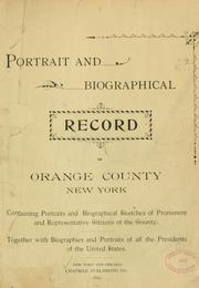 Cover of: Portrait and biographical record of Orange county, New York