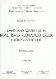 Land and water use in Mad River-Redwood Creek hydrographic unit by California. Dept. of Water Resources.