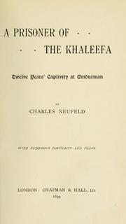 Cover of: A prisoner of the khaleefa by Charles Neufeld