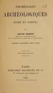 Cover of: Promenades archéologiques by Boissier, Gaston