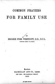 Cover of: Common prayers for family use