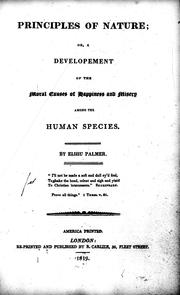 Principles of Nature by E. Palmer, Elihu Palmer, Elihu Palmer
