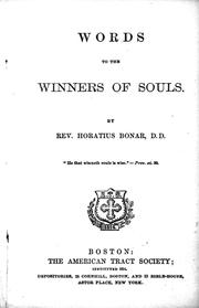 Cover of: Words to the winners of souls.