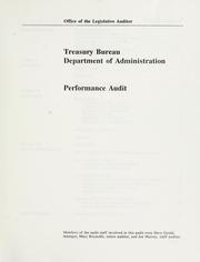 Cover of: Performance audit report by Montana. Legislature. Office of the Legislative Auditor.