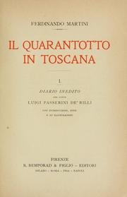 Cover of: Il quarantotto in Toscana: diario inedito del conte Luigi Passerini de'Rilli