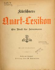 Cover of: Quart-Lexikon by Joseph Kürschner