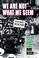 Cover of: We Are Not What We Seem