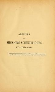 Cover of: Rapport a M. le Ministre de l'instruction publique et des Beaux-Arts sur le congrès et l'exposition ornithologiques de Vienne, en 1884