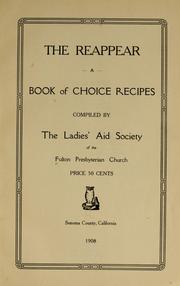 Cover of: The reappear by Fulton, Cal. Presbyterian church. Ladies' aid society