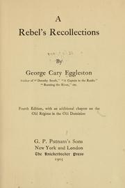 Cover of: A Rebel's recollections