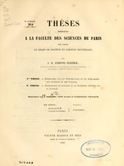 Cover of: Recherches sur les pédicellaires et les ambulacres des astéries et des oursins