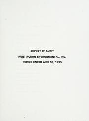 Cover of: Report of audit by [Montana Department of Environmental Quality]