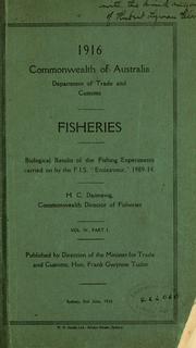 Cover of: Report on the sea-lilies, starfishes, brittle-stars and sea-urchins obtained by the F.I.S. "Endeavour" on the coasts of Queensland, New South Wales, Tasmania, Victoria, South Australia, and Western Australia.